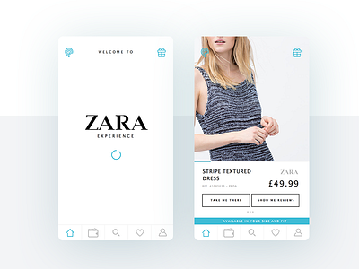 Hintly App • UI Design & UX android app beacons commerce fashion hintly ios iphone mobile product ui ux