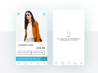 Hintly App • UI Design & UX android app beacons commerce fashion hintly ios mobile product ui ux