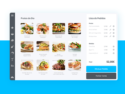 Wiztab • UI Design & UX app food interface ipad mobile navigation orders product restaurant ui ux web design