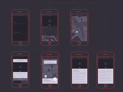 Wireframes • WIP • UI Design & UX content layout design flow mobile presentation strategy ui ux wireframe wireframes