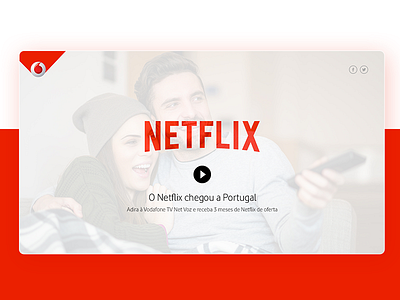 Vodafone & Netflix • UI Design & UX entertainment landing page netflix poster series tv ui user interface ux vodafone web design