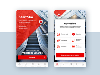 Vodafone & Netflix • UI Design button cards design interactive mobile navigation product responsive ui user ux vodafone