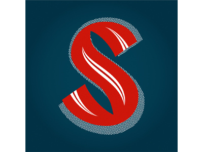 S blue hand lettering lettering letters red s type typography