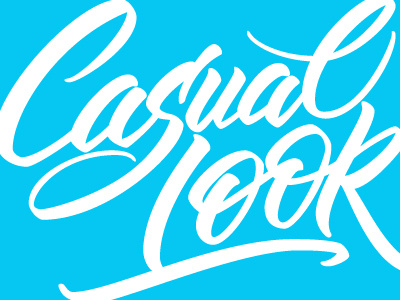 Casual Look brush lettering casual script type typography