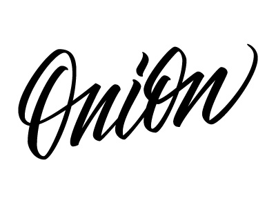 Onion brush brushlettering lettering logo type typography