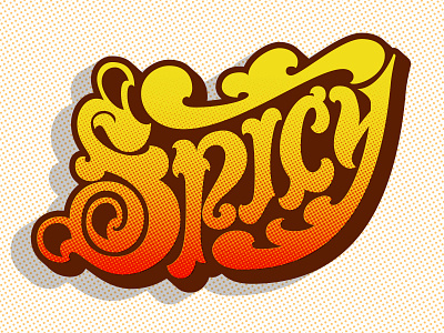 Spicy Pop Art bright colorful creative design handdrawn handlettering lettering letters pop art type art typography vector