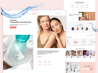 Avene Redesign Concept avene cosmetics design ecommerce store ui