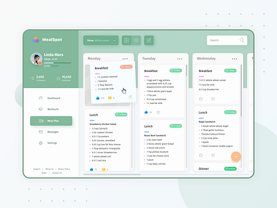 Sport Diet Dashboard