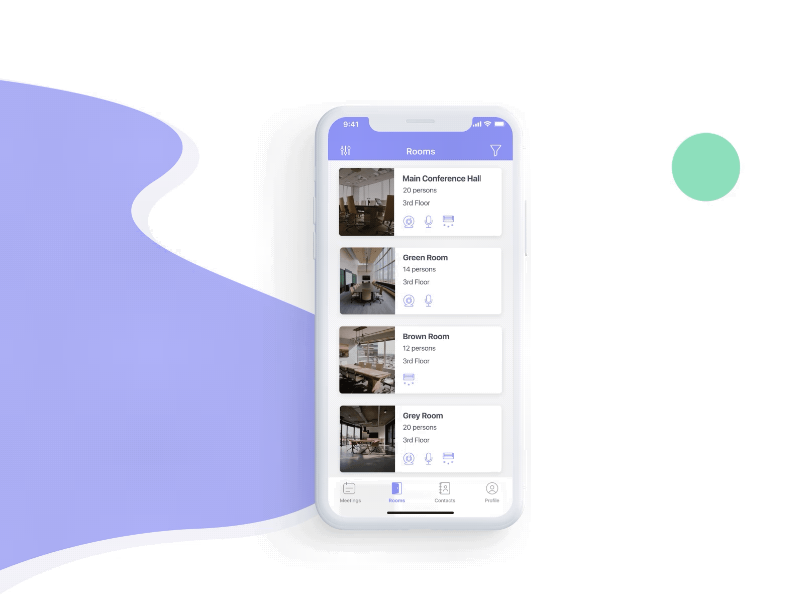 Calendos - Meeting Room Booking App after effect animation app booking gif interaction meeting room schedule smooth ui ux