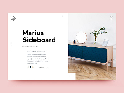 Hartô design concept clean design furniture grid layout minimal modern typography