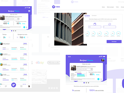 Vibes branding creating création design ux website design