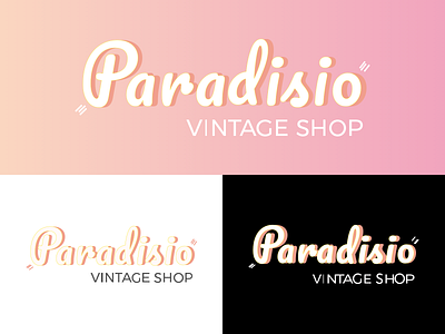 Paradisio Dribbble branding design logo logo design typography vector