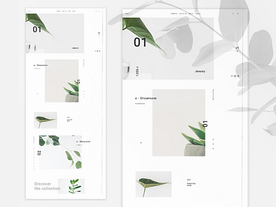 Florist webpage concept clean digital figma flowers fresh layout minimalism modern ui ux web website