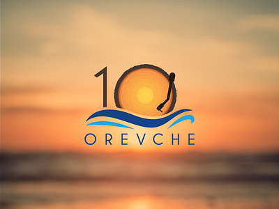 Orevche/Walnut tree adobe beach creative design graphic illustration logo mark party sunset tree vector