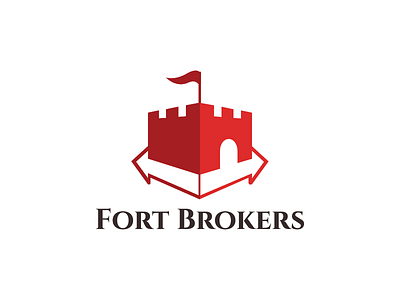 Fort Brokers branding broker business design fortress graphic illustration logo mark vector