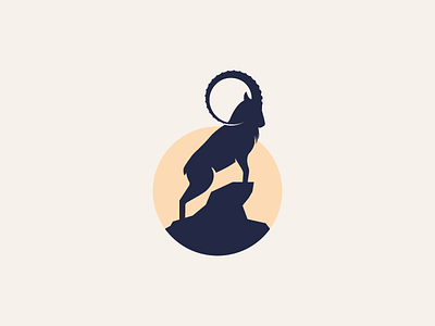 Mountain King animal design goat graphic illustration logo logodesign mark mountain vector