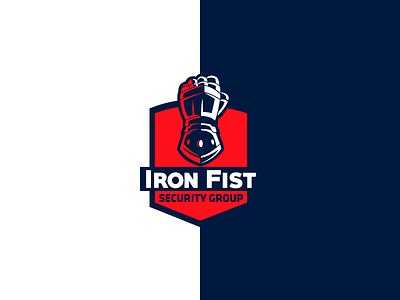 Iron Fist badge branding business creative design graphic illustration illustrator logo logodesign security vector
