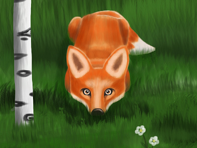 Stealth Cute Fox animal design drawing fox graphic illustration illustrator logo paint photoshop