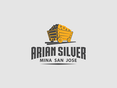 Arian Silver branding business design graphic illustrator logo logodesign mine mining vector