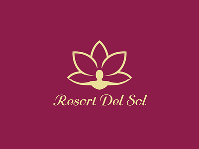 Resort Del Sol branding design graphic graphicdesign illustration illustrator logo logodesign lotus flower resort spirit vector
