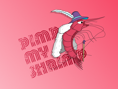 Pimp my Shrimp affinity designer illustration pimp sea shrimp