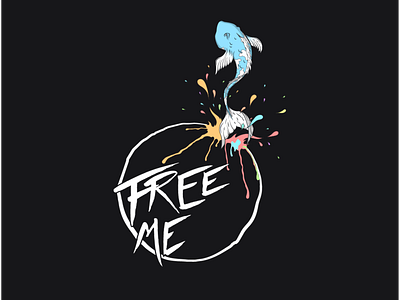 Free Me absolemmax colorful fish free freeme illustration illustrator lettering logo music ocean splash water
