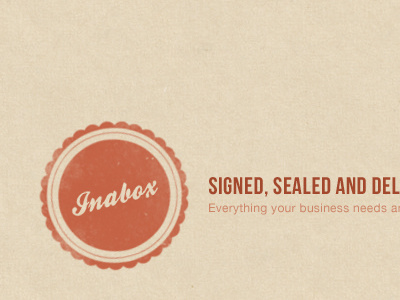 Signed, Sealed and Delivered. logo stamp