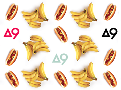 #herestothenines a9 aiga aigakc bananas branding gentlemangiant hot dogs identity pattern photography
