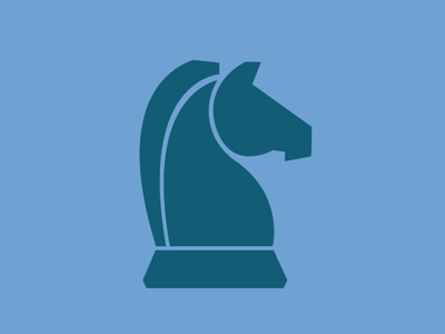 Knight to Lead chess icon knight logo mark