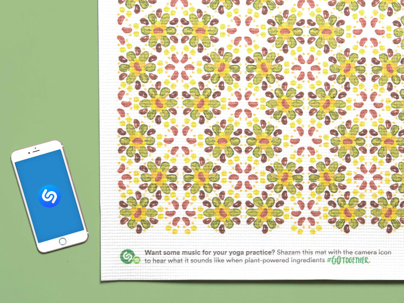 The Shazamable Yoga Mat interactive yoga mat illustration pattern yoga shazam