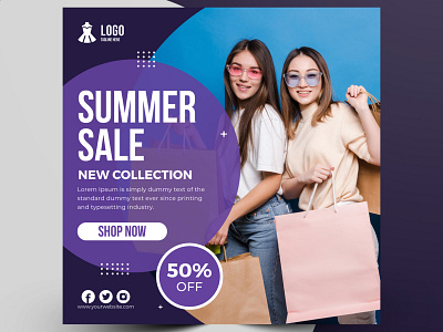 Fashion Sale Banner or Square Flyer for Social Media Post a4 brochure a4 flyer banner brochure brochure design business business flyer corporate brochure dentist design doctor graphic design illustration logo post social media ui