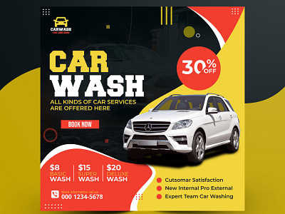 Car Wash Social Media Post a4 brochure a4 flyer branding brochure brochure design business car car wash design graphic design logo media motion graphics post social social media