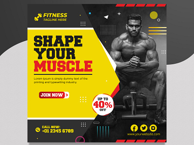 Fitness Social Media Post a4 brochure a4 flyer brochure brochure design business design fitness media media post post social