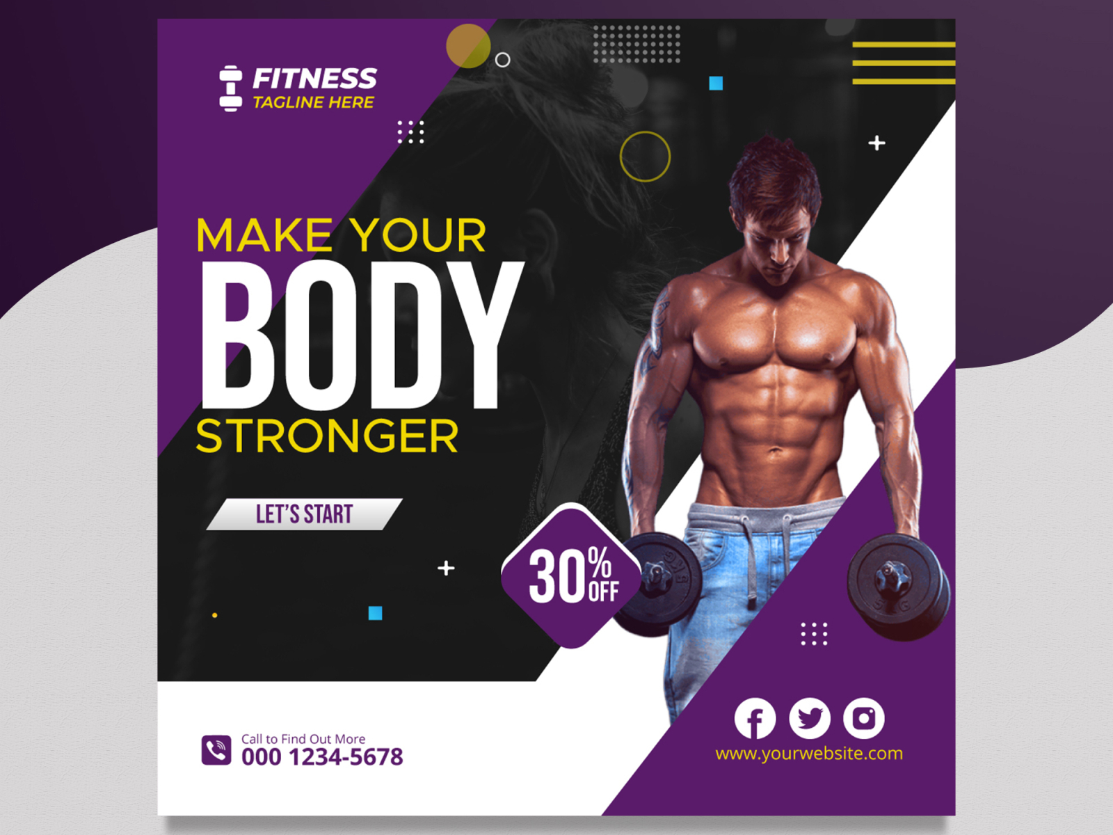 Fitness Social Media Post by Bapi Debnath on Dribbble