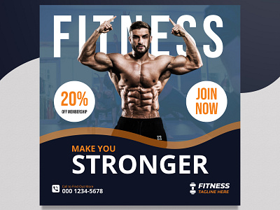 Fitness Social Media Post a4 brochure a4 flyer brochure brochure design business design fitness illustration media post social