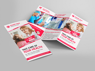 Medical Tri Fold Brochure Template a4 brochure a4 flyer brochure brochure design clen clinic dentist design doctor emergency hospital medical medical flyer