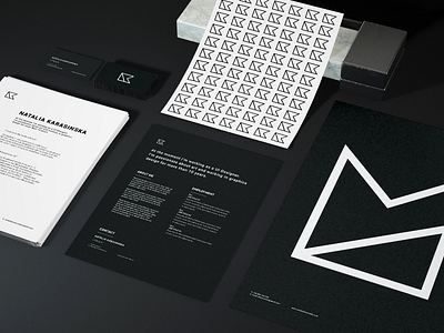 CI Natalia Karasinska branding card ci corporate identity logo logotype mark minimal minimalism sign