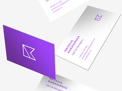 Business Card business card designer logo pantone purplin ui ux violet web