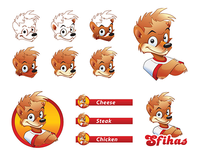 Sfihas Mascot collateral design logo maskot