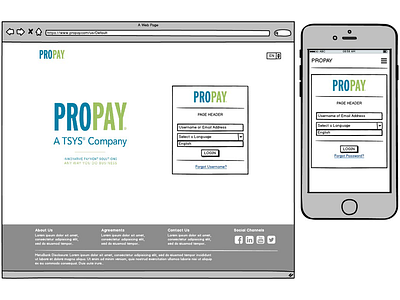 ProPay Enterprise-ready SaaS Solution responsive design responsive layout user interface design wireframe wireframe design