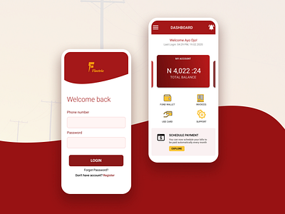 electric dailyui design electricity electricity payment figma figma design flectric lagos nice nigeria payment app ui ui ux design ux