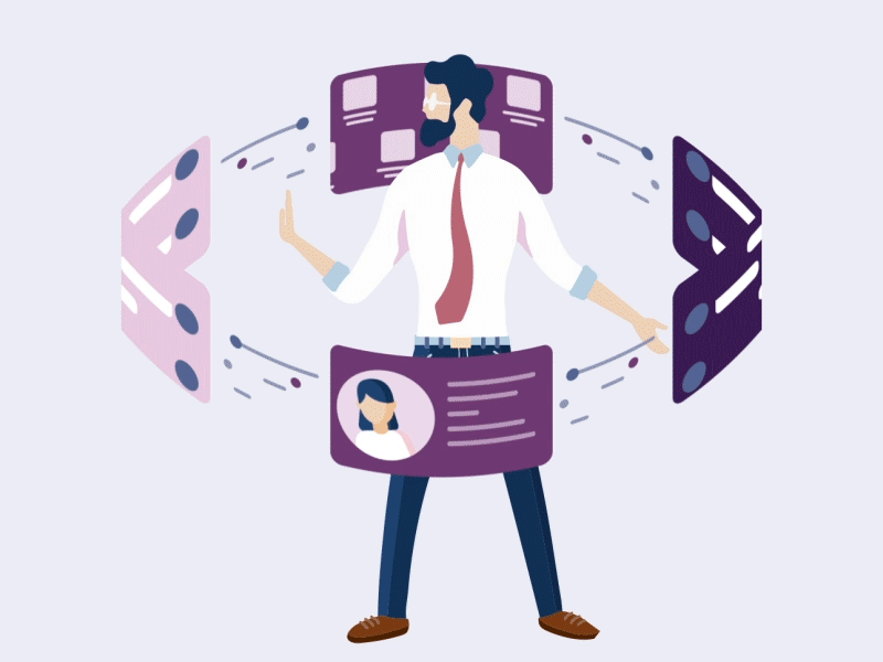 Personage animation aftereffects illustration uidesign uxdesign