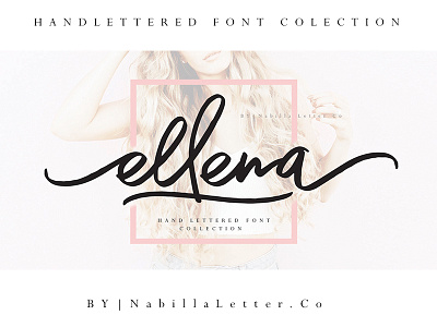 Ellena | Brush Font calligraphy ellena brush font font collectiion handwriting home decor typography