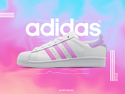 Adidas Superstar 2018 by Withdum 2018 adidas blue brand fluent gradiant liquify photoshop pink shoes superstar withdum