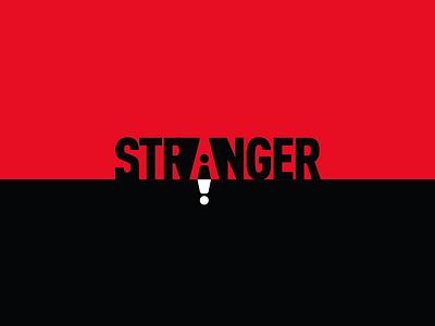 Stranger Things tribute black design illustration logo poster red stranger things typography