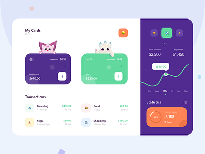 Banking Dashboard afterglow analitycs app banking cards clean dashboard illustration minimal money payment app payments statistics transaction ui visa