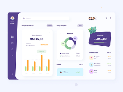 Wallet Dashboard afterglow analytics app banking charts clean dashboard illustration minimal mobile money pay payment app payments statistics ui wallet
