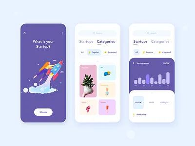 Start Up App app business clean mobile startup
