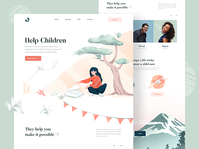 Help Kids Landing Page