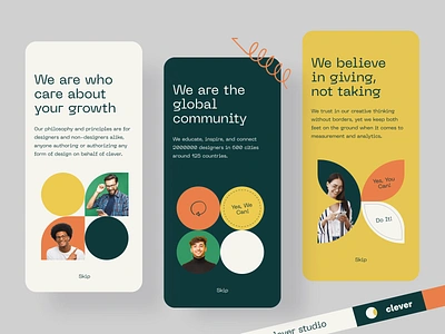 Clever App afterglow app clean color community designer global illustration logo minimal mobile mobile app social social media social network typography ui